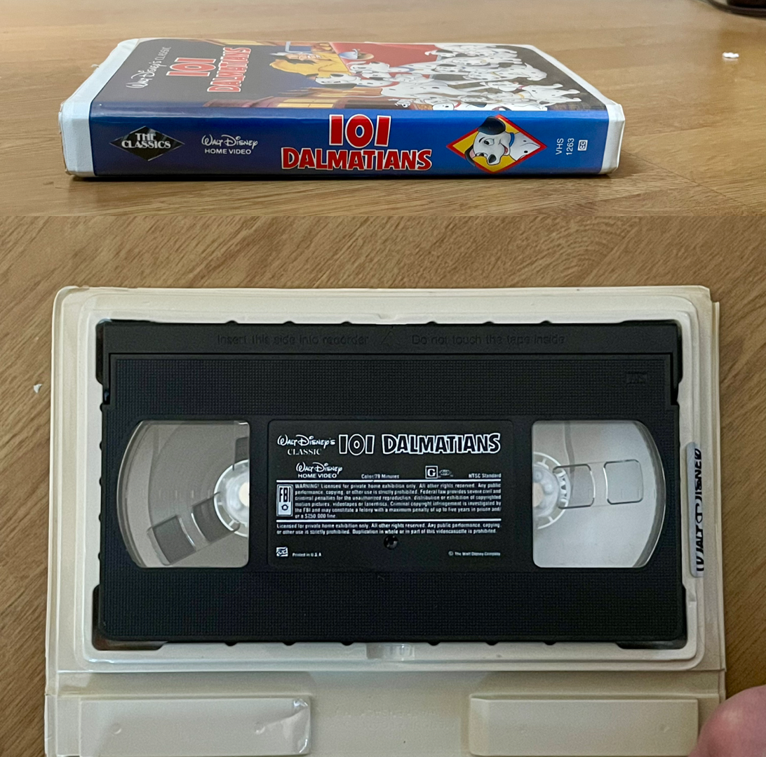 Walt Disney’s classic ‘101 Dalmations’ VHS Cassette; 1992