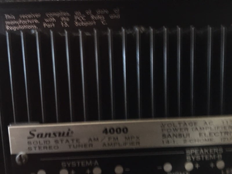 SANSUI Solid State 4000 AM/FM Stereo Tuner Amplifier