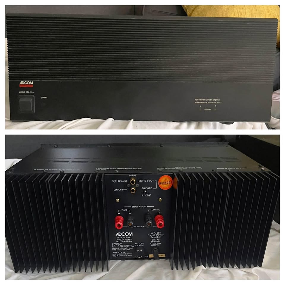 ADCOM GFA-555 200 Watt 2 Channel Power Amplifier; Black