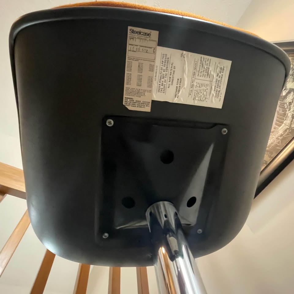 Pollock Executive Swivel 451 Office Chair, in Orange; by Steelcase