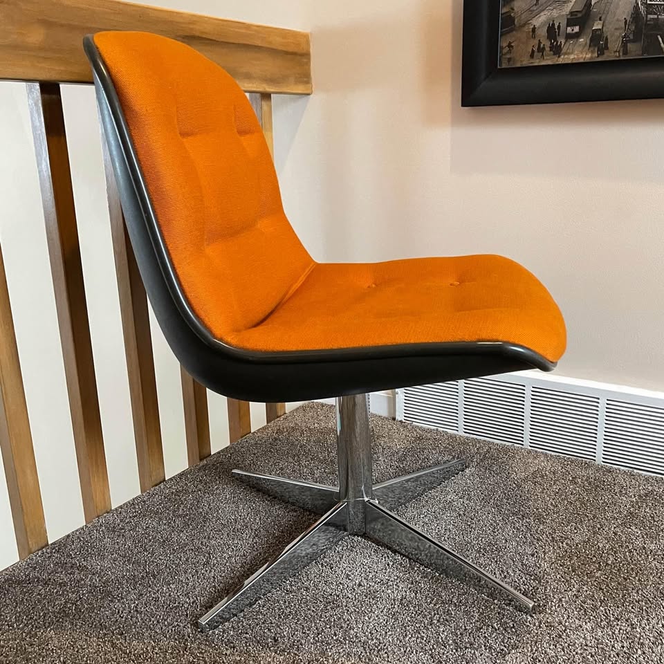 Pollock Executive Swivel 451 Office Chair, in Orange; by Steelcase