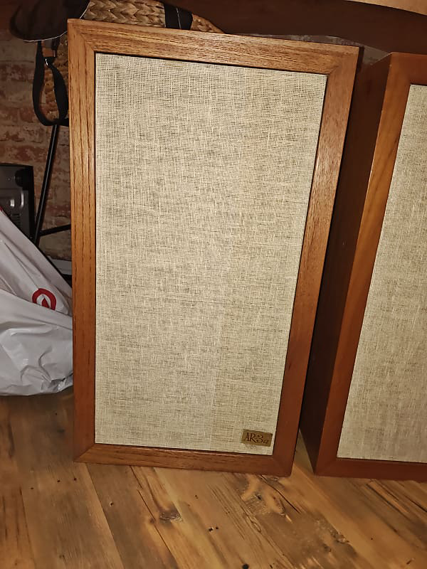 Set Of Acoustic Research AR-3a HiFi Stereo Speakers; Walnut - reJUNKshop