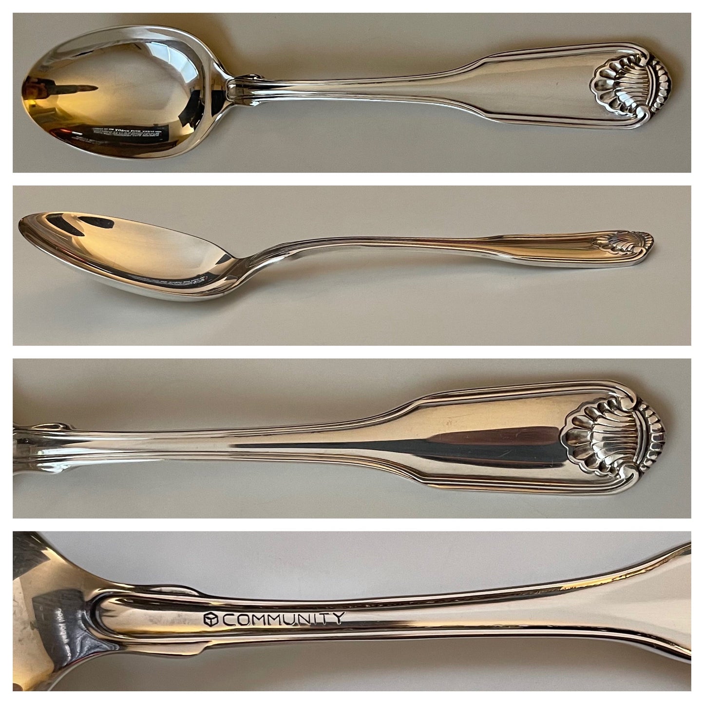Teaspoon; Silver Shell Pattern by Oneida - reJUNKshop