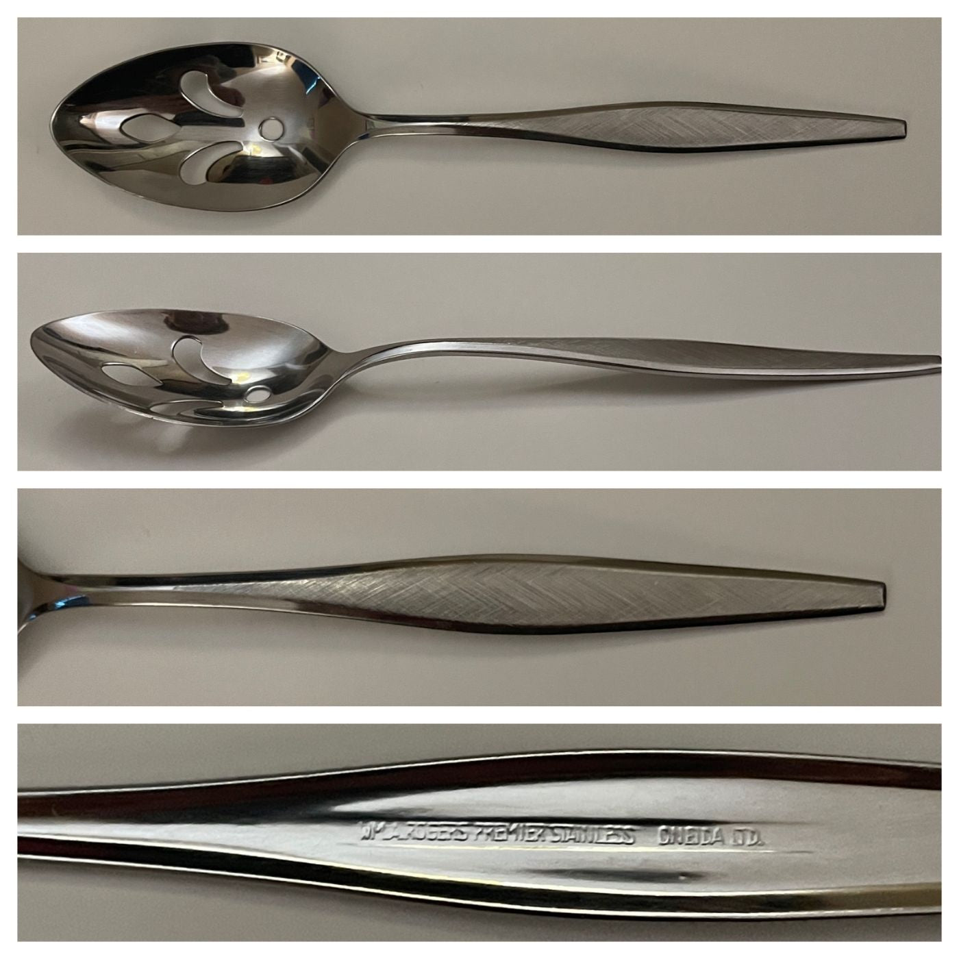 Pierced Serving Spoon; Windrift Pattern by Oneida - reJUNKshop