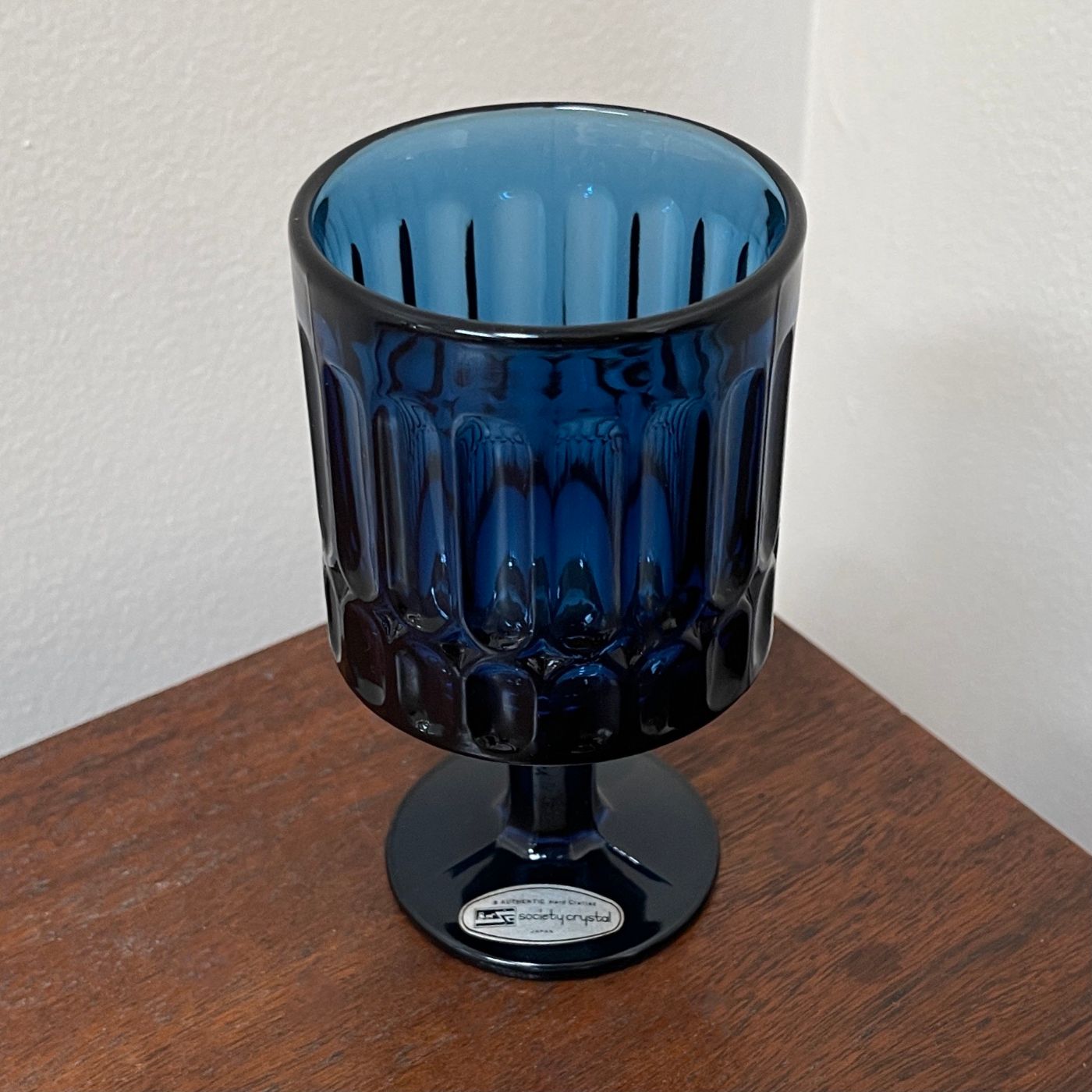 Cobalt Crystal High Ball Glass; Society Crystal - reJUNKshop