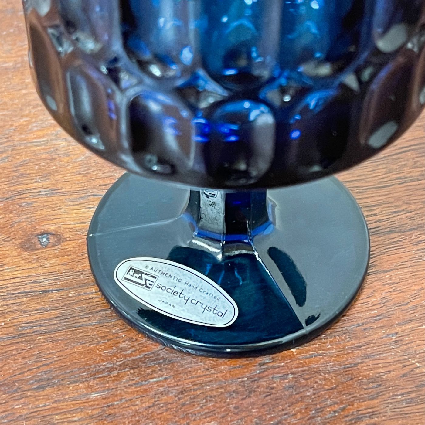 Cobalt Crystal High Ball Glass; Society Crystal - reJUNKshop