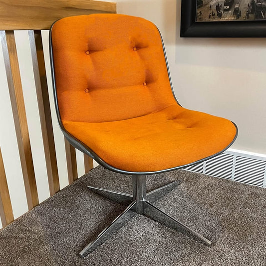 Pollock Executive Swivel 451 Office Chair, in Orange; by Steelcase