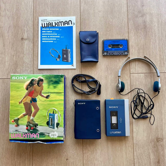 SONY TPS-L2 1st Gen Walkman Player w/ New Belts, Box, Headphones