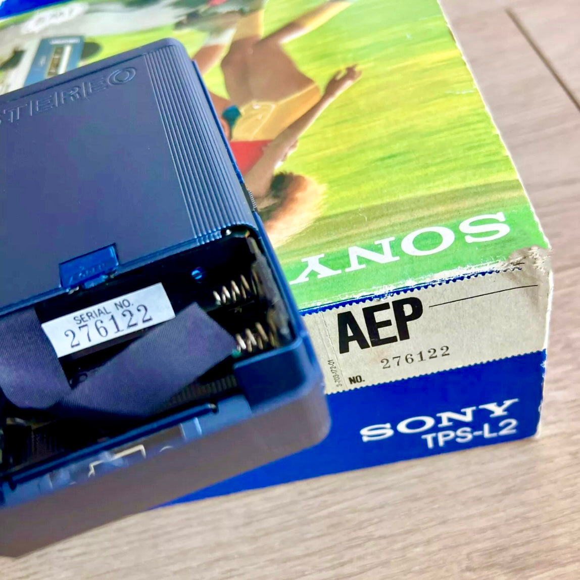 SONY TPS-L2 1st Gen Walkman Player w/ New Belts, Box, Headphones