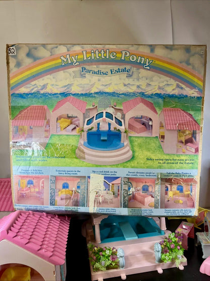 My Little Pony G1 'Paradise Estate' Play Set w/ Box; by HASBRO, 1986