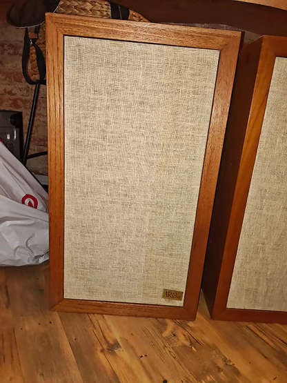 Set Of Acoustic Research AR-3a HiFi Stereo Speakers; Walnut - reJUNKshop