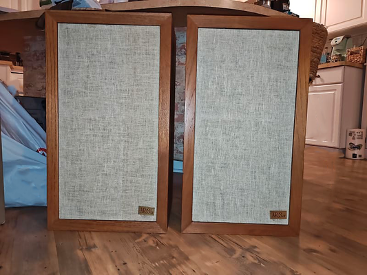 Set Of Acoustic Research AR-3a HiFi Stereo Speakers; Walnut - reJUNKshop
