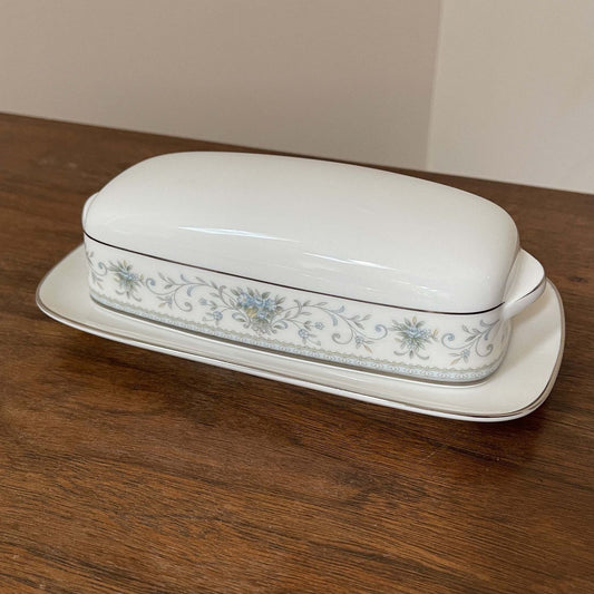 1/4lb Covered Butter Set; Tivoli Pattern by Carico - reJUNKshop