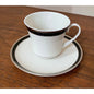 Flat Cup & Saucer Set; Onyx Pattern by Belcrest - reJUNKshop