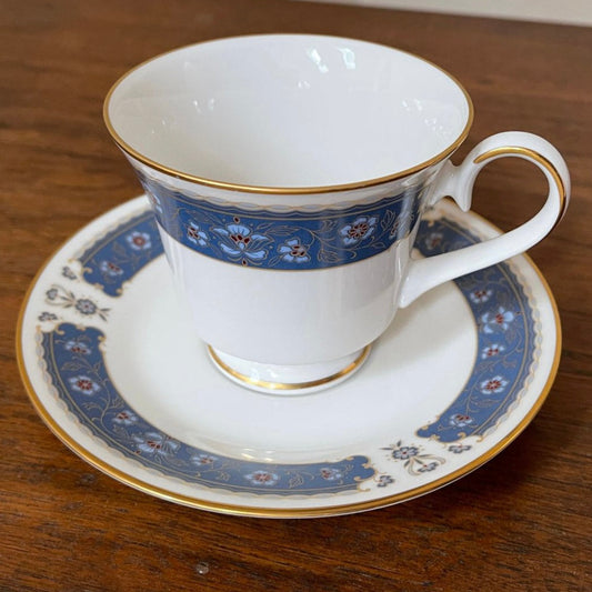 Footed Cup & Saucer; Renaissance Pattern by Carico - reJUNKshop