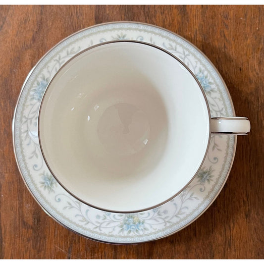Footed Cup & Saucer; Tivoli Pattern by Carico - reJUNKshop
