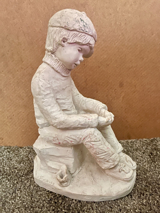 ‘Bright Eyes’ Sculpture; Dee Crowley Austin Product ‘Boy Thinking’ 1984 - reJUNKshop