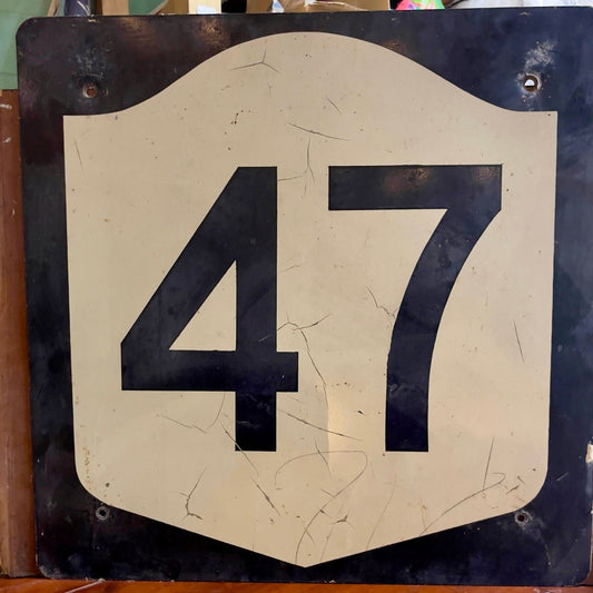New York Interstate 47 Highway Sign - Iron; 1970s - reJUNKshop