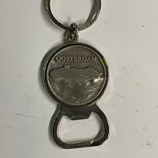 OOSTERDAM Bottle Opener & Keychain Souvenir, Holland America Line - reJUNKshop
