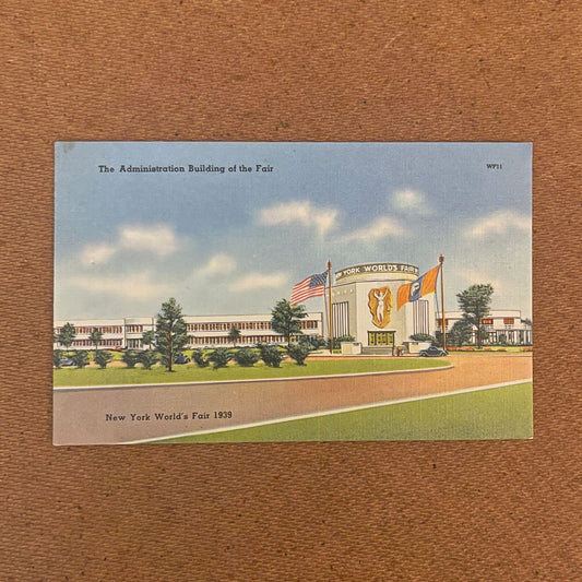 ‘Administration Building, NY State World’s Fair’ Post Card;, - reJUNKshop