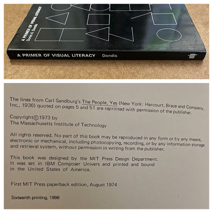 'A Primer of Visual Literacy' Donis A. Dondis, 1974 - reJUNKshop