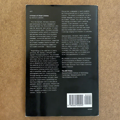 'A Primer of Visual Literacy' Donis A. Dondis, 1974 - reJUNKshop