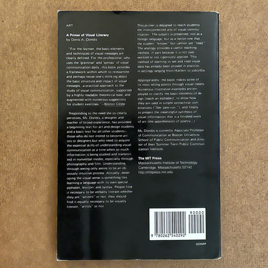 'A Primer of Visual Literacy' Donis A. Dondis, 1974 - reJUNKshop