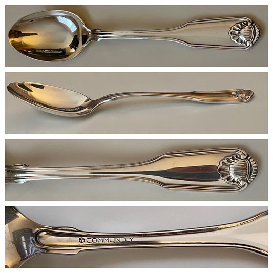 Teaspoon; Silver Shell Pattern by Oneida - reJUNKshop
