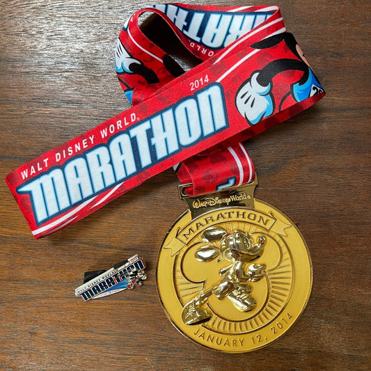 2014 Full Marathon (Mickey) Finisher's Medal w/ Pin; by RunDisney - reJUNKshop
