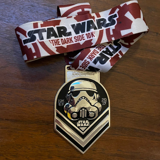 Dark Side 10K Finisher's Medal; RunDisney's Star Wars Rival Run 2017 - reJUNKshop