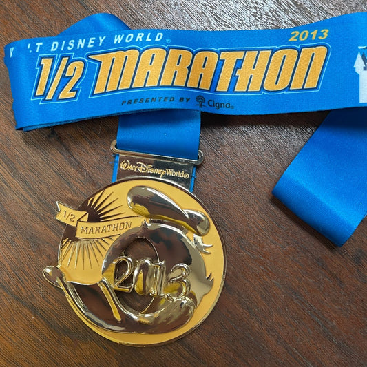 Half Marathon (Donald) Finisher's Medal; Disney's Marathon Weekend 2013 - reJUNKshop