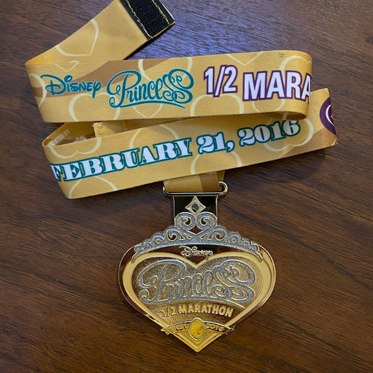 Half Marathon Finisher's Medal; Disney's Princess Race, 2014 - reJUNKshop