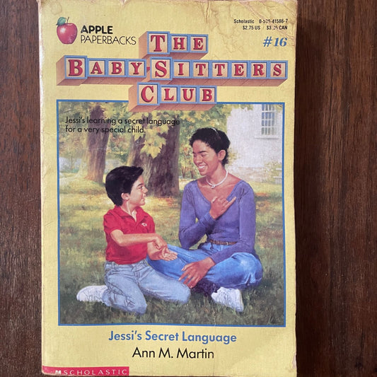 BSC #16 'Jessi's Secret Language'; Ann M. Martin, 1988 - reJUNKshop