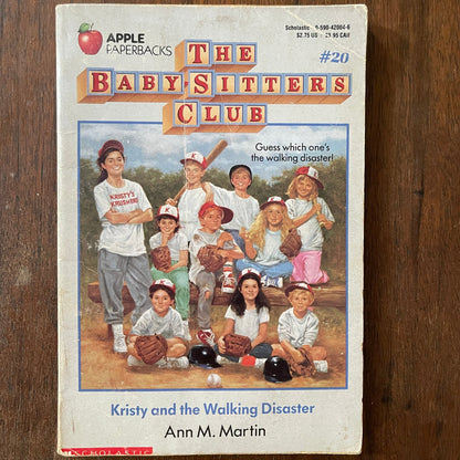 BSC #20 "Kristy and the Walking Disaster': Ann M. Martin, 1989 - reJUNKshop