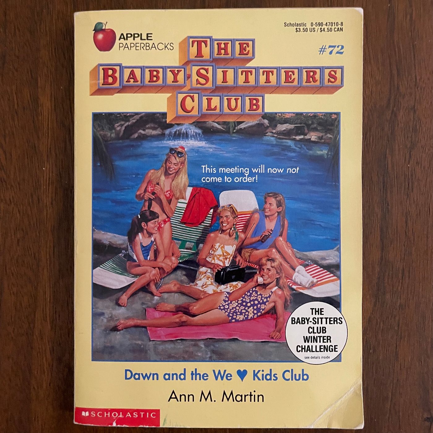 BSC #72 "Dawn and the We Love Kids Club': Ann M. Martin, 1994, 1E1P - reJUNKshop