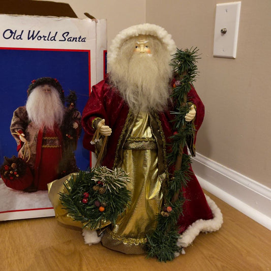 16" Hand-Made Old World Santa Figurine; 1980s - reJUNKshop