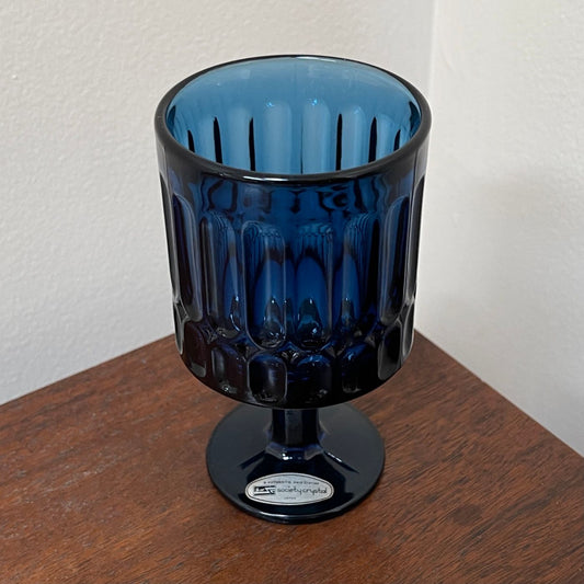 Cobalt Crystal High Ball Glass; Society Crystal - reJUNKshop